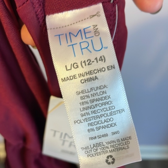 Time and Tru Berry Glow Cheeky Bikini Bottoms size L (12-14) Maroon - Picture 8 of 14